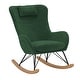 preview thumbnail 10 of 22, Avenue Greene Ernest Rocker Accent Chair with Storage Pockets - N/A Green