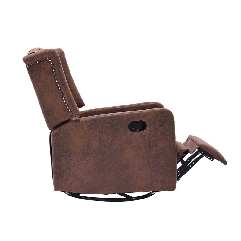 Swivel Glider Rocking Recliner Chair with 360° Rotation, Adjustable Recline and Ergonomic Design