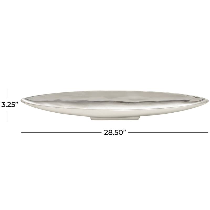Silver Aluminum Metal Living Room Decor Tray