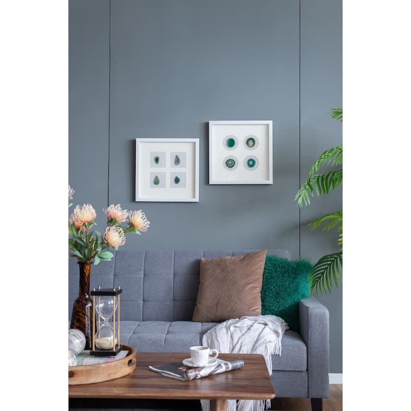 S/2 15.57x1.2x15.7" Shadow Box Wall Décor