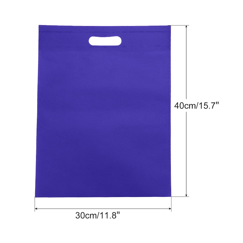 Nonwoven Tote Bags Reusable Goodie Treat Bag with Handles for Shopping - Purple