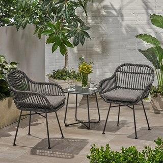 Orlando Faux Rattan Chairs (Set of 2) by Christopher Knight Home