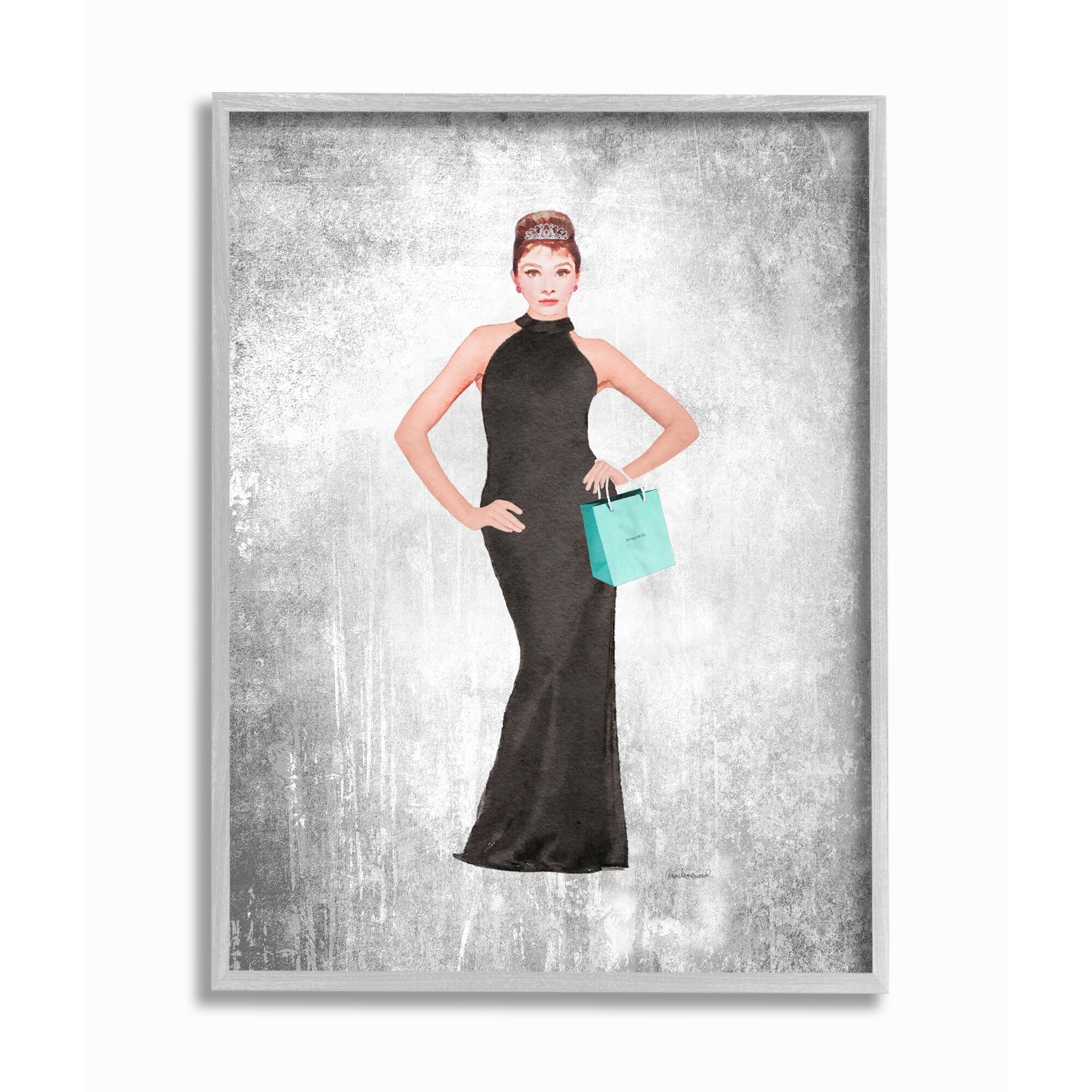 Stupell Industries Glam Essentials Above Iconic Designer Bookstack Wood Wall Art - Multi-Color - 10 x 15