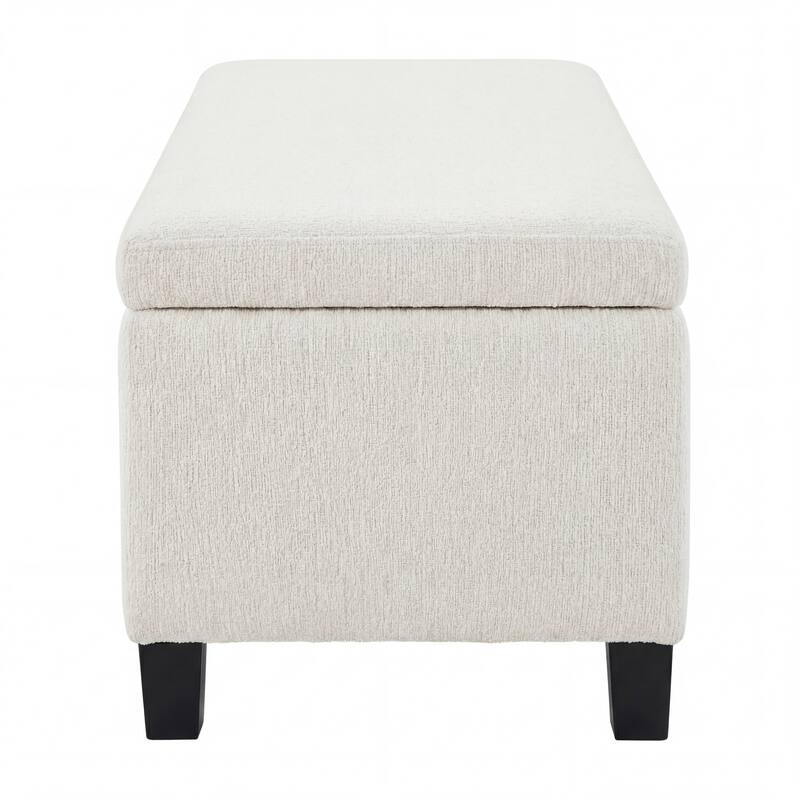Linfield Boucle Upholstered Storage Ottoman Bench by Christopher Knight Home