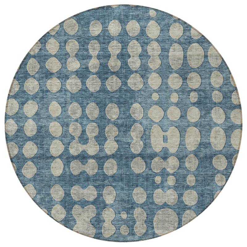HomeRoots Abstract Transitional Rectangle Outdoor Rug