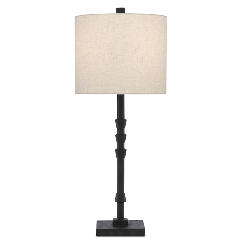 Currey & Company Lohn Black Table Lamp - 29.5"h x 12"dia - 29.5"h x 12"dia - Mole Black