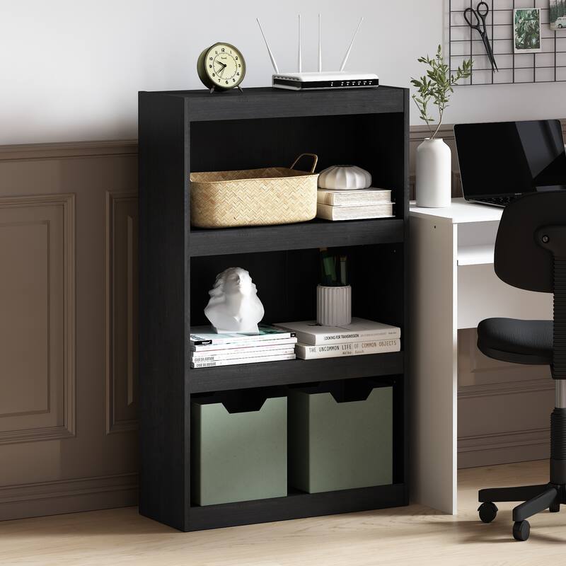 Furinno JAYA Enhanced Home Bookcase 3-Tier Adjustable Bookshelf