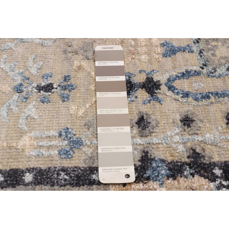 ECARPETGALLERY Hand-knotted Heritage Taupe Silk, Wool Rug - 5'2 x 7'7