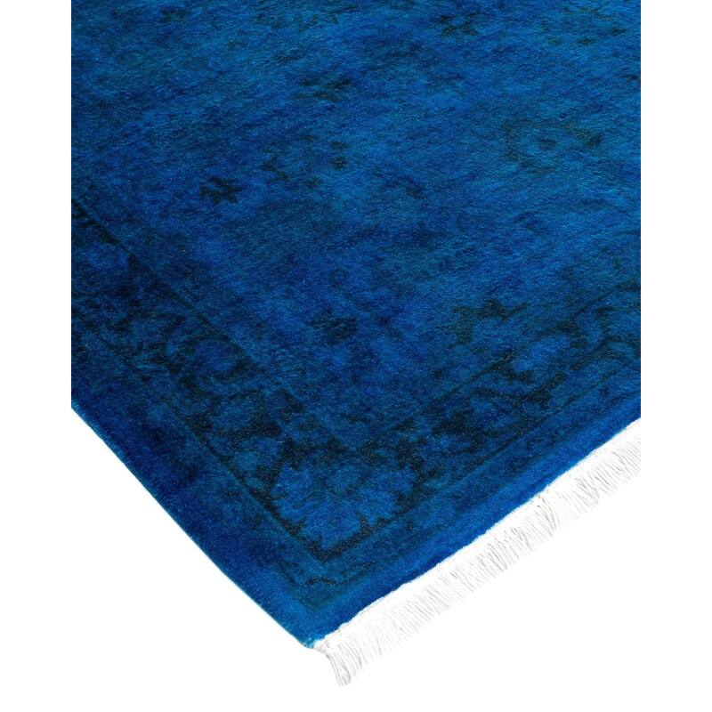 Fine Vibrance, One-of-a-Kind Hand-Knotted Area Rug - Blue, 3' 2" x 5' 1" - 3' 2" x 5' 1"