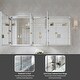 preview thumbnail 49 of 53, 56''/64''W X 30''H Recessed Or Surface Wall Mount Bathroom Medicine Cabinet With Adjustable Glass Shelves