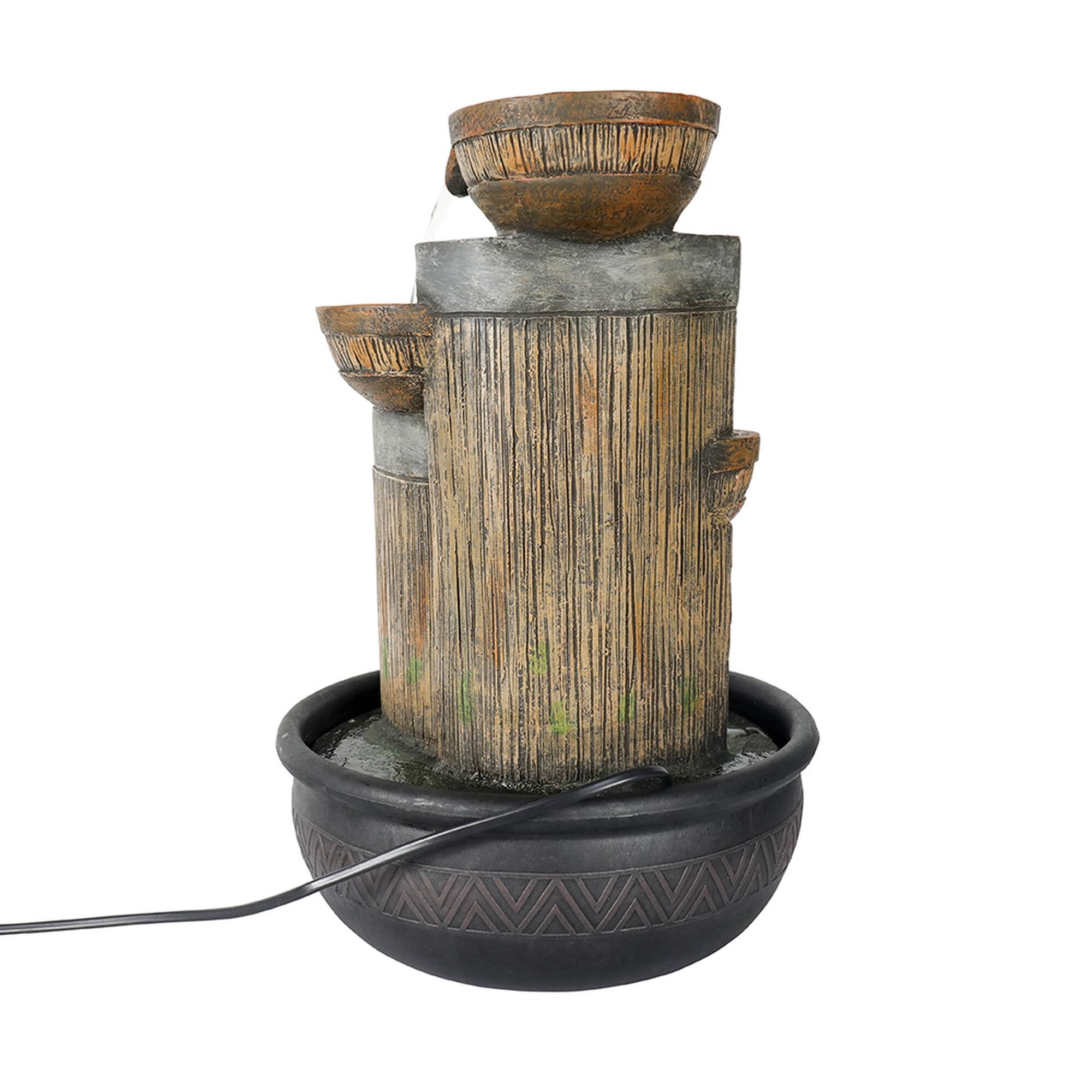 2024最新のスタイル 4-Tier Indoor Resin Lights, with Fountain Waterfall Tabletop トランプ