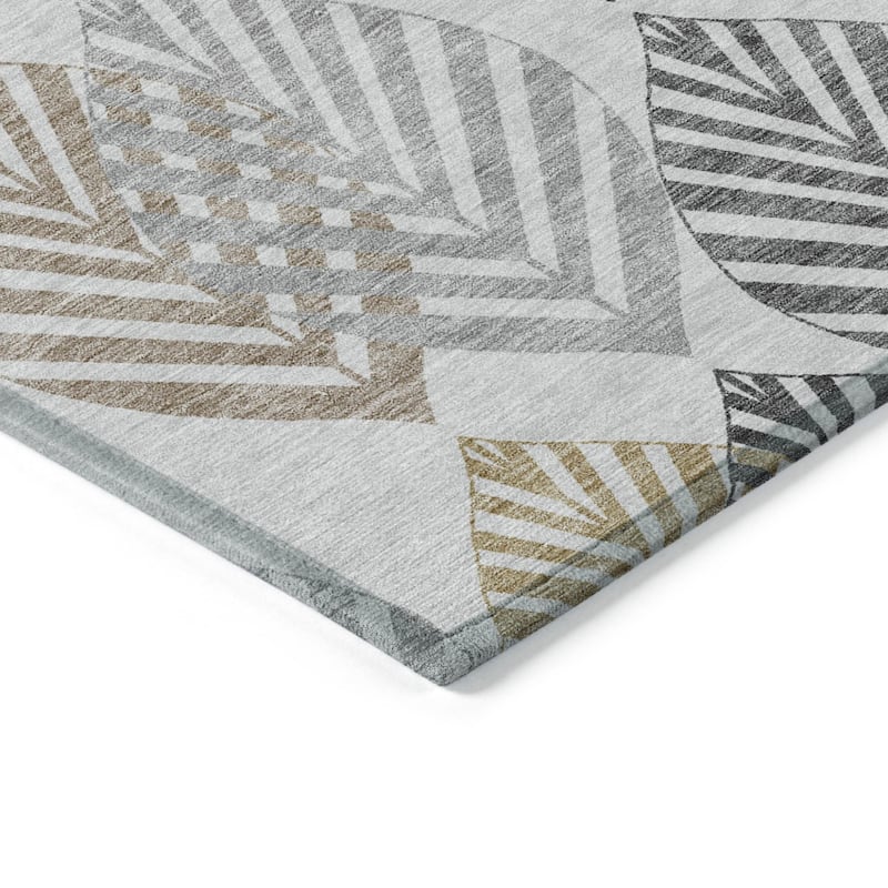 HomeRoots Floral Transitional Rectangle Outdoor Rug