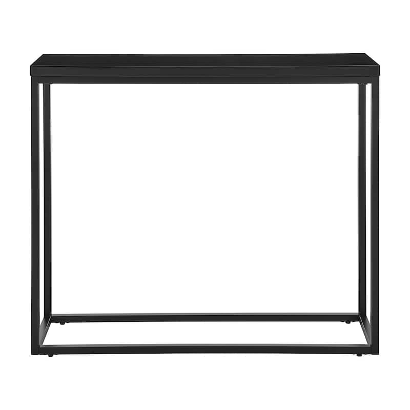 Modern Gray Gloss and Chrome Console Table