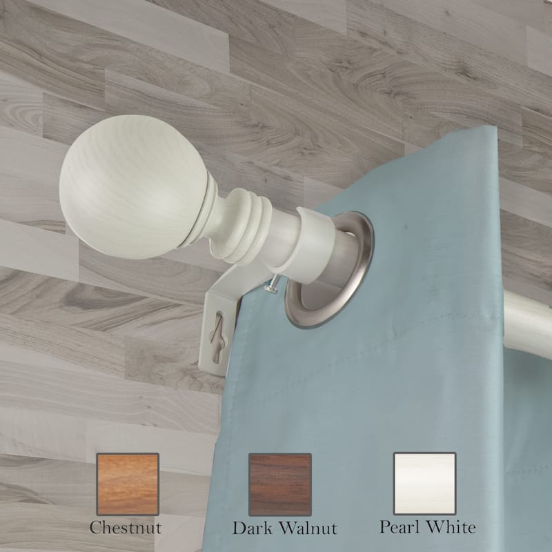InStyleDesign Pellet 1 inch Faux Wood Curtain Rod