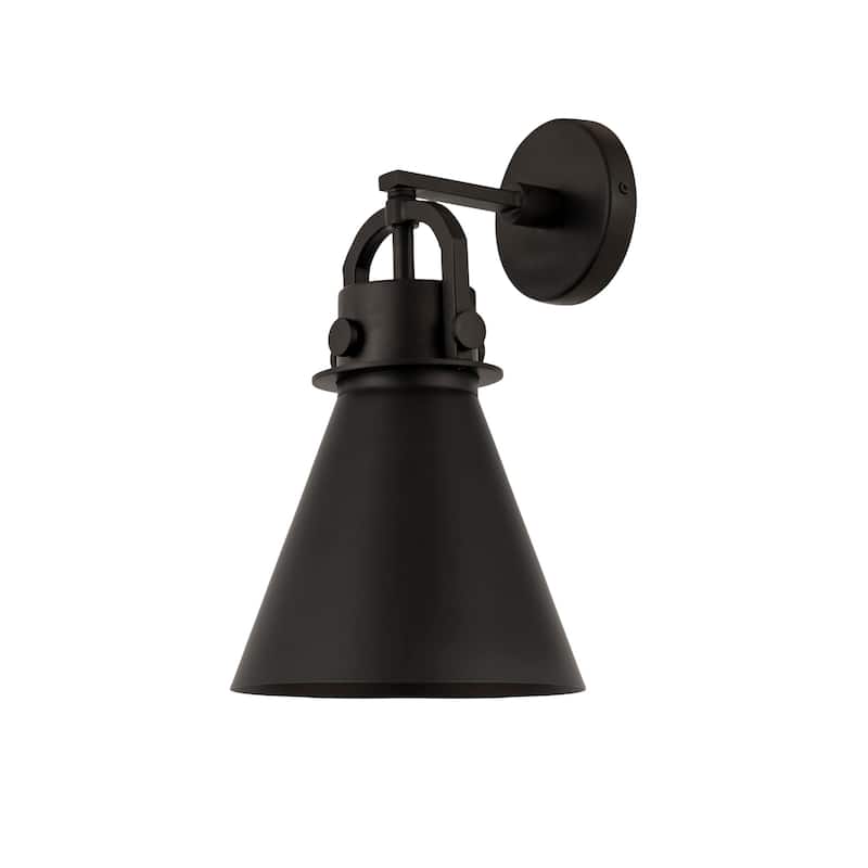 Innovations Lighting 410-1W-15-8 Newton Cone Sconce Newton Cone 15" - Matte Black