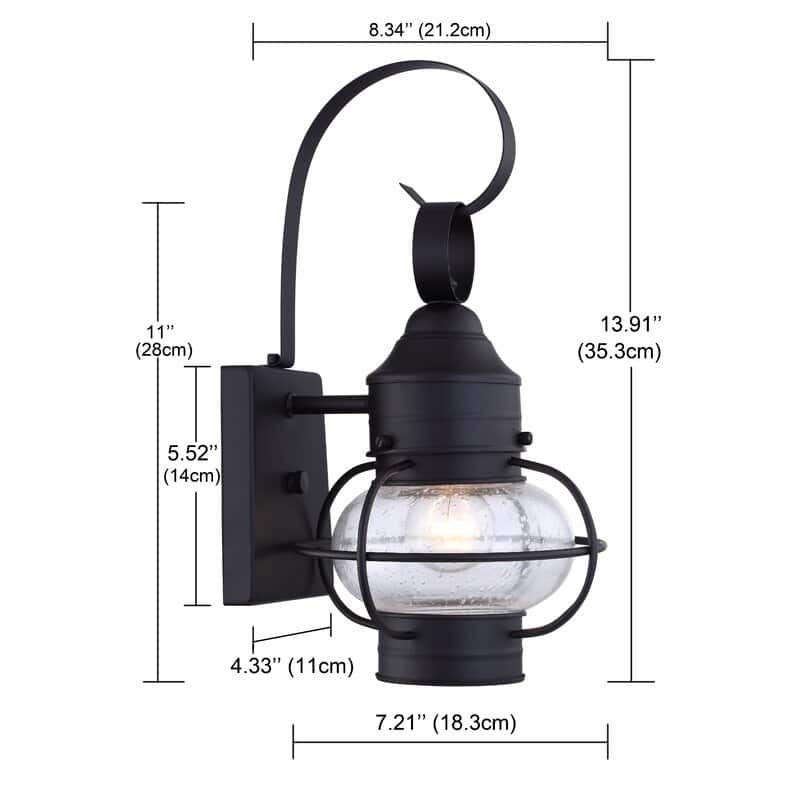 1- Light Outdoor Wall Lantern Light 2 Pack - 7.21"x8.34"x13.91"