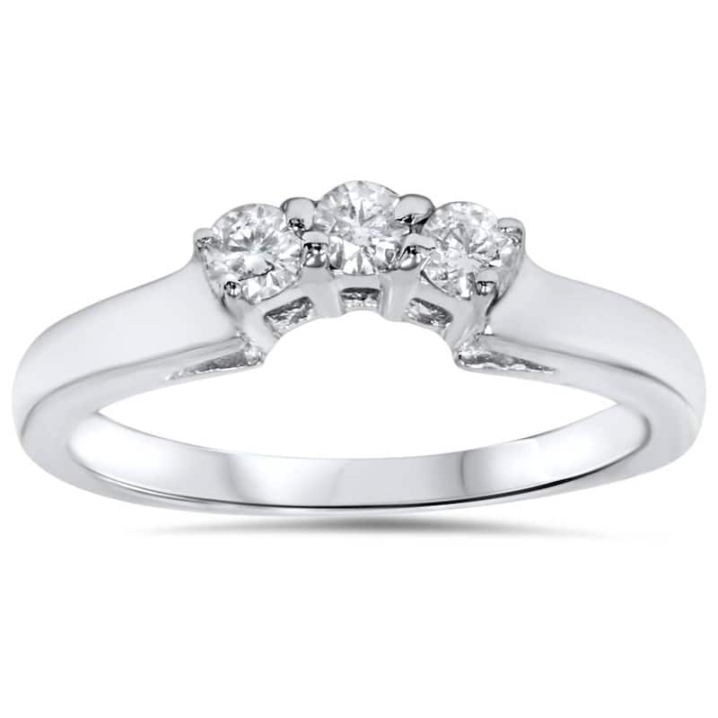 1/4ct Diamond Wedding Anniversary Curved Guard Ring