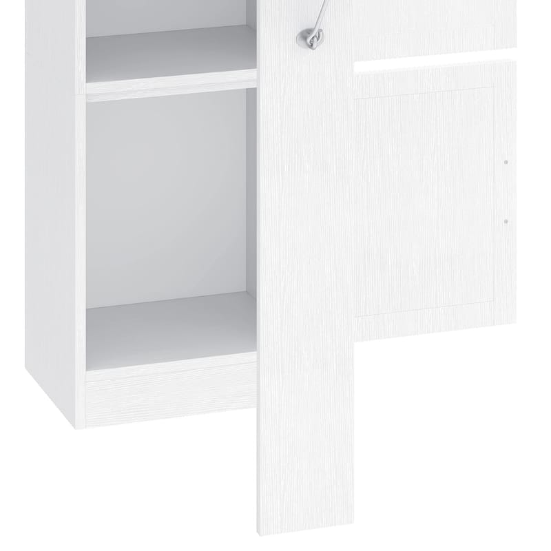 Moasis In Wall Ironing Board Cabinet with Foldable Board and Adjustable Shelves