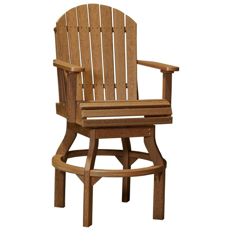Set of 4 Poly Lumber Adirondack Swivel Chairs