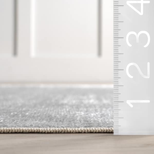 dimension image slide 3 of 6, Nuloom Argelia Solid Machine Washable Area Rug