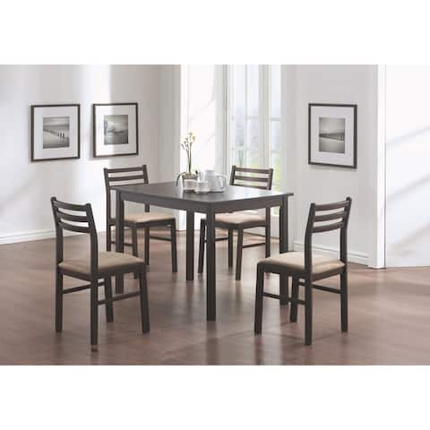Warm Cappuccino Five Piece Dining Set