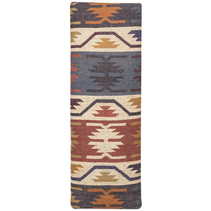 HERAT ORIENTAL Handmade Kilim Upholstered Wooden Bench - 48" W x 16" L x 18" H
