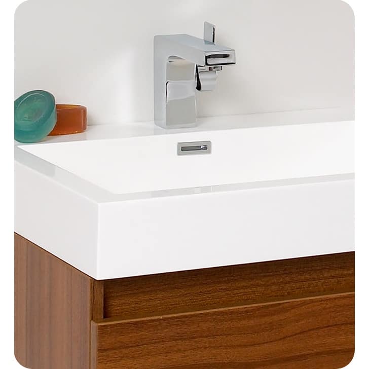 Fresca Nano 23-3/8" Wall Mounted / Floating MDF Vanity With