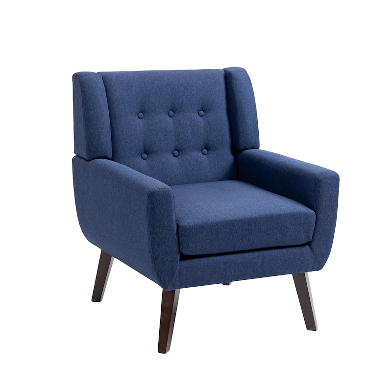 3-Piece Tufted Linen Armchair and Loveseat Set