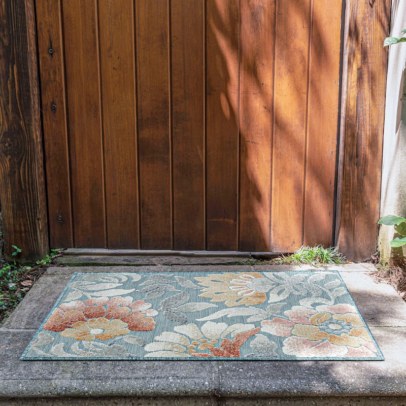 Tropicana Tropical Floral Indoor/Outdoor Area Rug