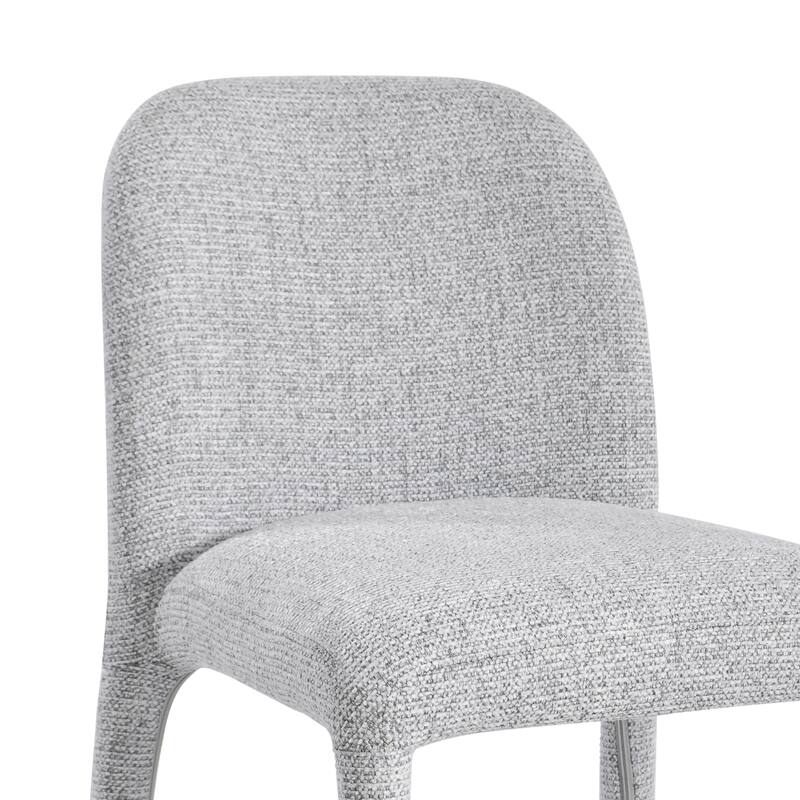 Modern 18" W Upholstered Dining Chair Fully Assembly Design Iron Legs