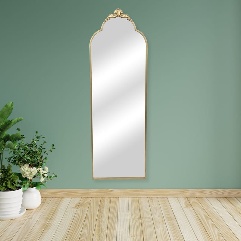 Everlaine Modern Victorian Floor Mirror - N/A