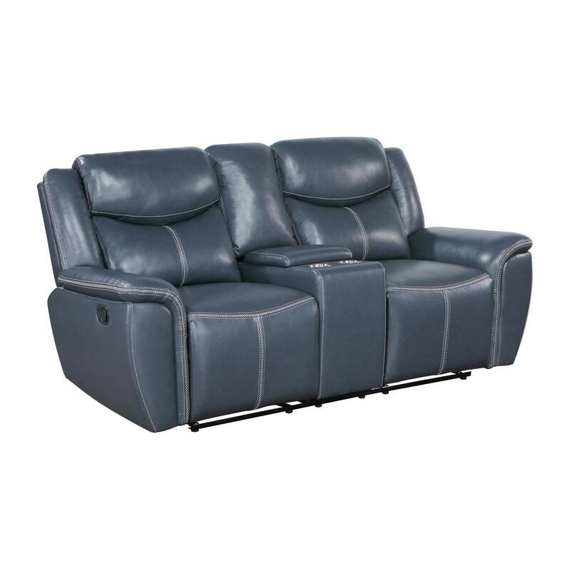 Stanwicke Blue 3-piece Motion Reclining Sofa Set