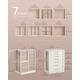 preview thumbnail 12 of 12, Jewelry Box 360° Rotating with 7 Drawers and Sparkling Metal Handles - 6.7"D x 10.6"W x 13"H