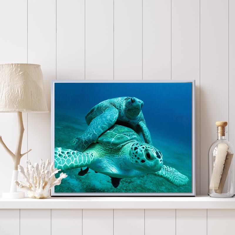 Ready2HangArt 'Turtle' Framed Canvas Wall Art