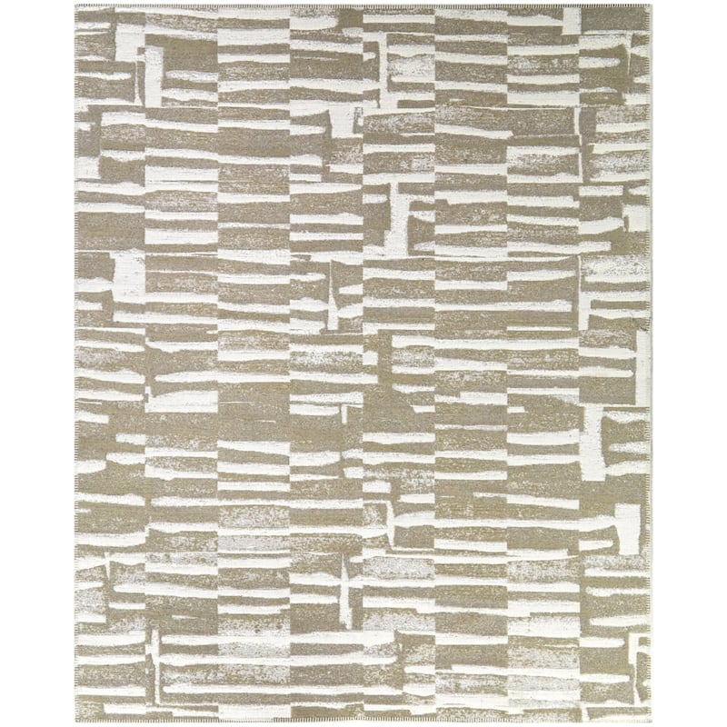Martine Modern Abstract Jute Indoor/Outdoor Area Rug - 7'10" x 10' - Tan