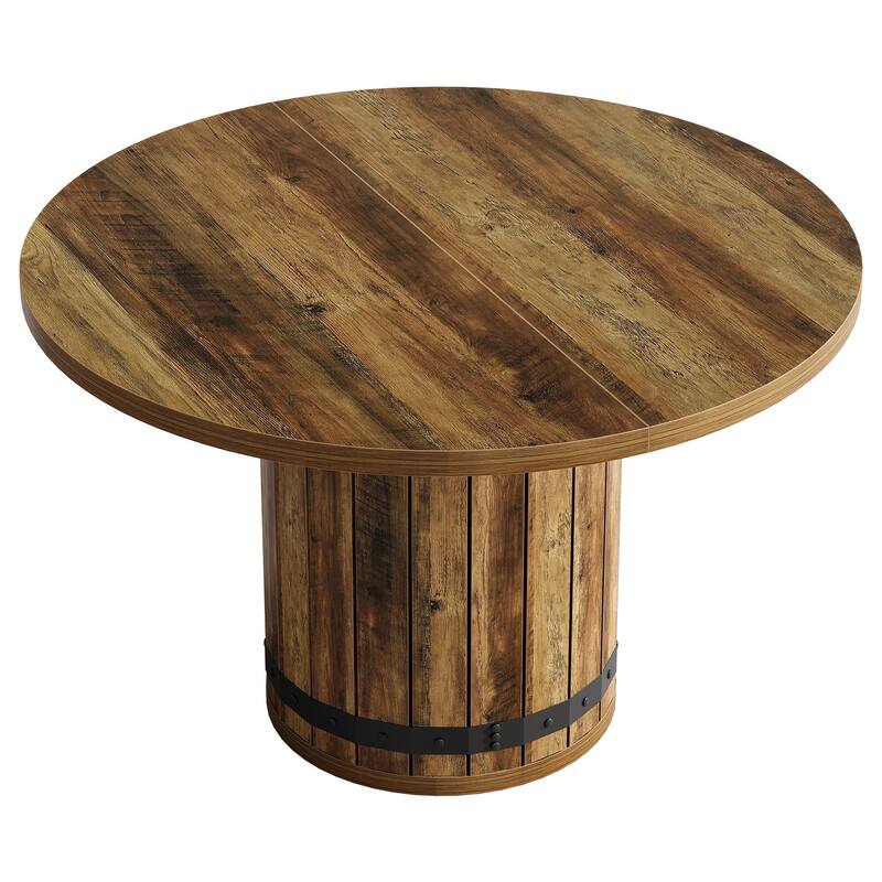 Farmhouse Round Conference Table, Office Seminar Meeting Boardroom Desk