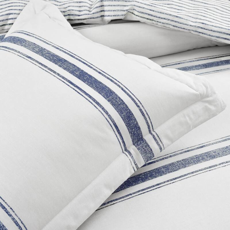 Lush Decor Farmhouse Stripe 3-piece Comforter Set