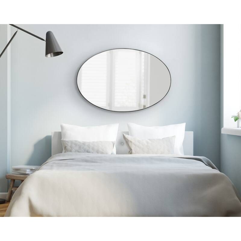 Kate and Laurel Rollo Oval Framed Wall Mirror
