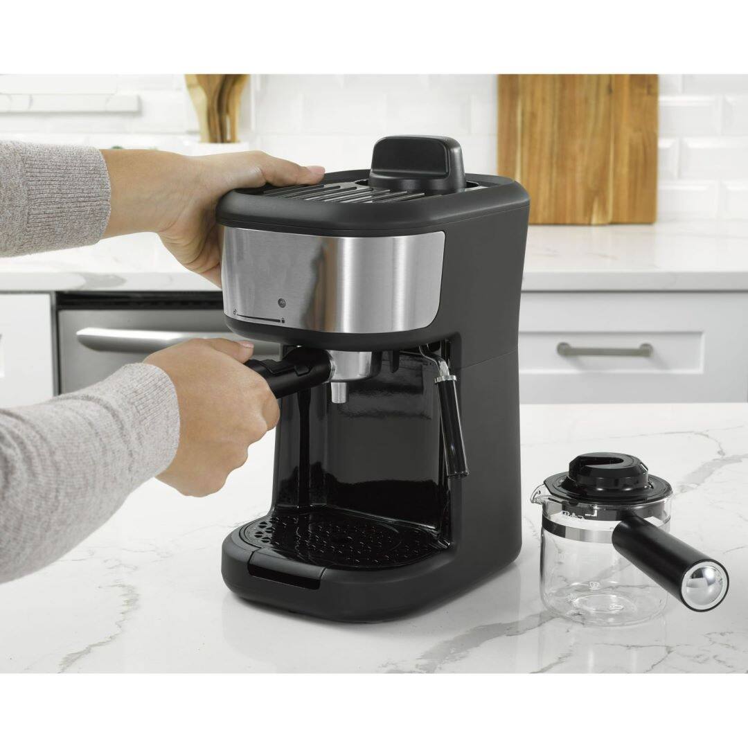 4Shot Steam Espresso, Cappuccino, and Latte Maker in Black On Sale