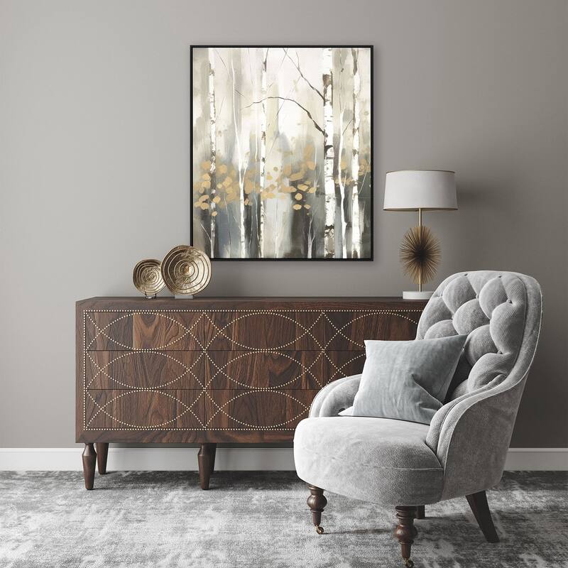 Birch Silhouette IV Giclee on Canvas No Glass