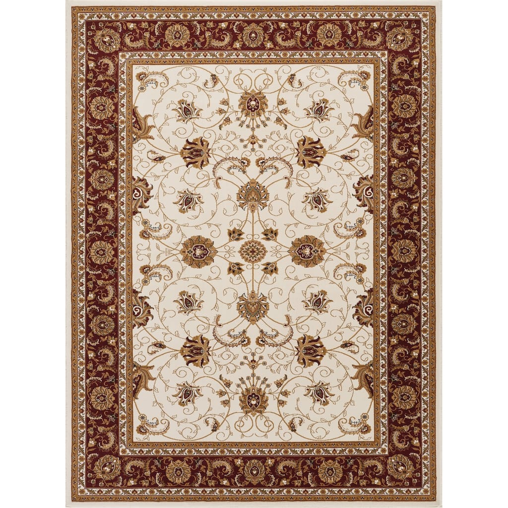 Ivory 5 ft. 3 in. x 7 ft. 3 in. Luxury Area Rug, 0.43 Pile Height – Sophisticated Warmth for Any Room - 6' x 7'