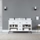 preview thumbnail 1 of 22, Altair Kesia Bathroom Vanity with White Composite Stone Top without Mirror 60 inch. - White + Matte Black Hardware