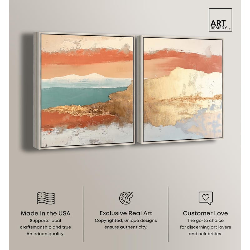 Earthy Glow I Canvas Set of 2 by Art Remedy
