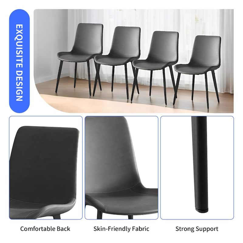 Dining Chairs 4PCS,Kitchen & Dining Room Chairs,Sturdy Metal Legs