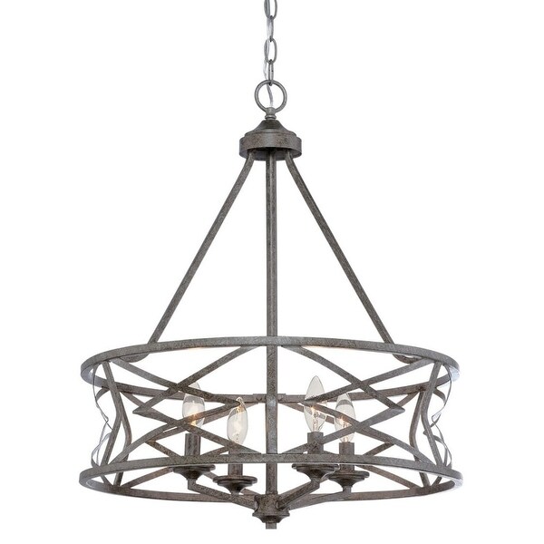 Millennium Lighting 2174 Lakewood 4-Light 1 Tier Drum Chandelier - n/a