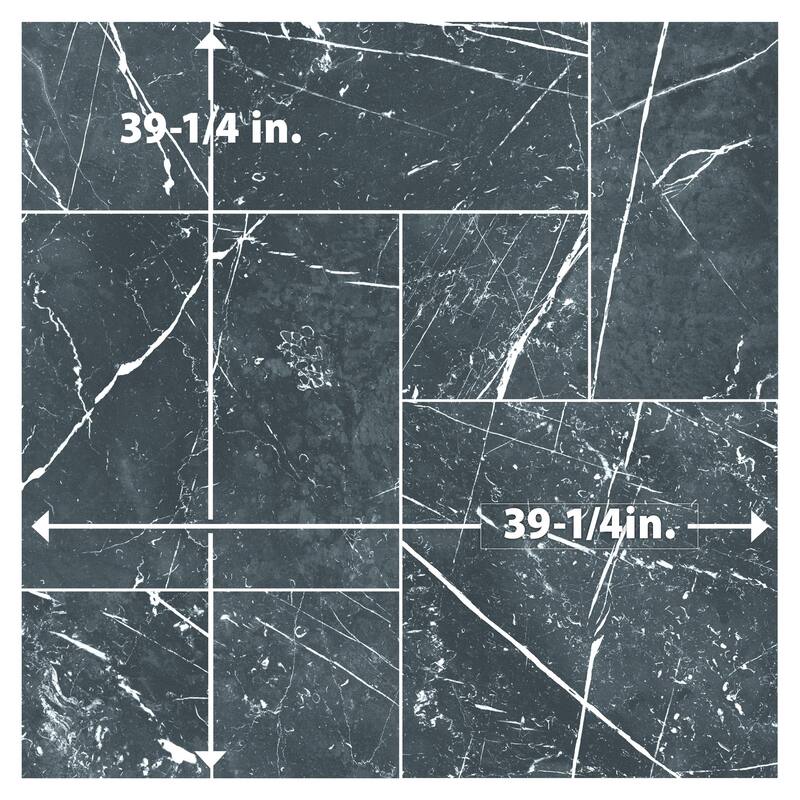 Merola Tile Timeless Marquina Natural Modular 39-3/8" x 39-3/8" Porcelain Floor and Wall Tile