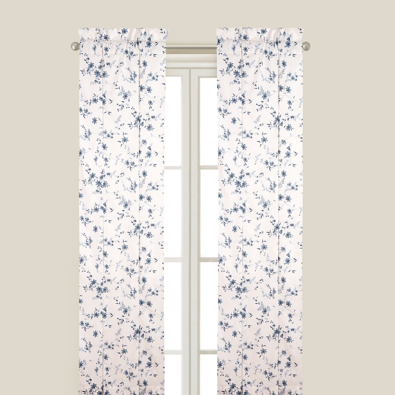 Blue Canton Curtain Panel - 50 x 84 - 50 x 84