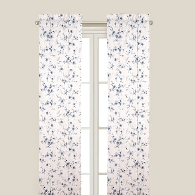 Blue Canton Curtain Panel - 50 x 84 - 50 x 84