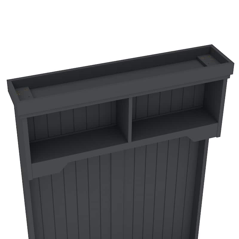 35.4" 4-in-1 Hall Tree with Bench, Shoe Storage, Hooks & Open Shelves, Entryway & Mudroom Organizer