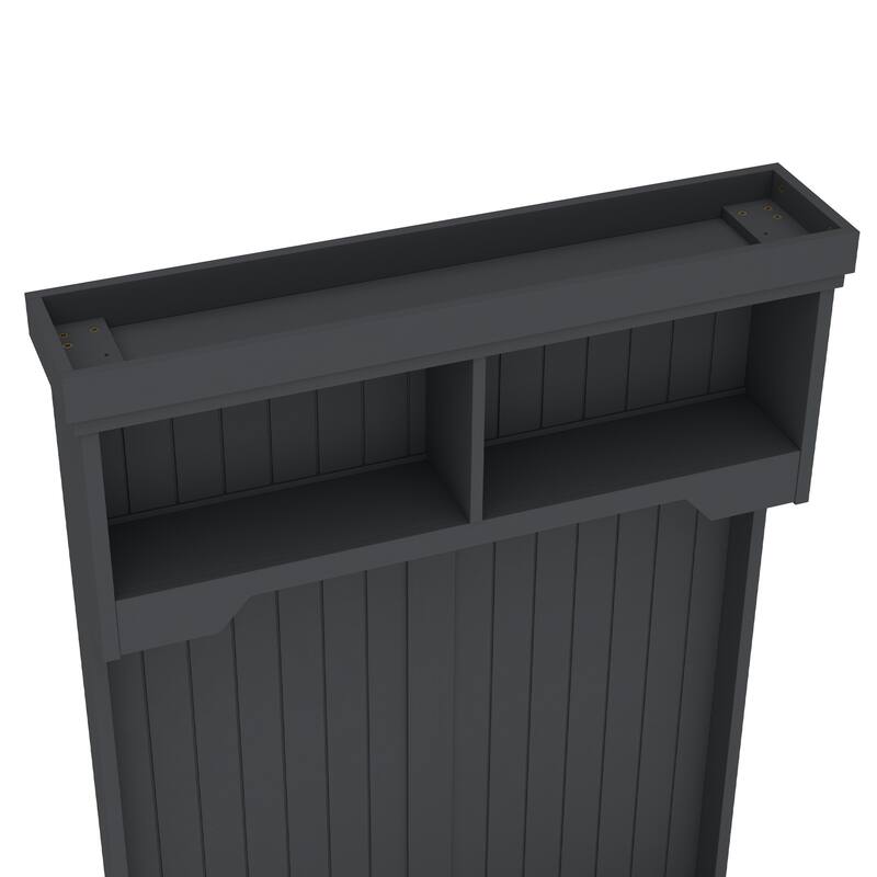 Modern 4-in-1 Entryway Coat Rack with Lockers Display Racks, Shoe Bench and 3 Hooks, for Living Room